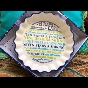 Occasionally Made 12 Days of Christmas (at the LAKE)tart plate. NIB!